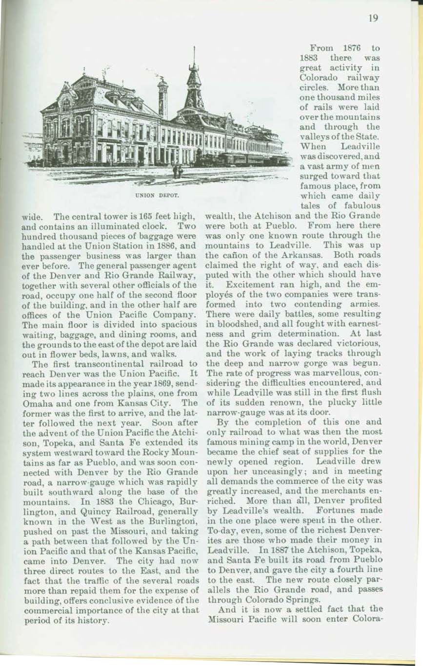 THE CITY OF DENVER, 1888: an early history of "The Queen City of the Plains" vist0006k